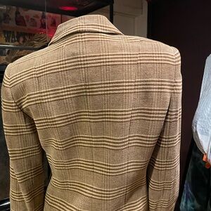 Carlisle Brown Checkered Blazer